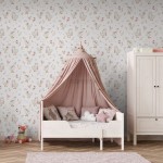 کاغذ دیواری کودک غاز ها و گلبرگ ها-1-3